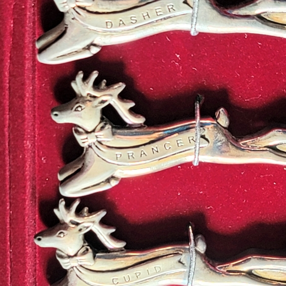 Set of 6 Vintage Nordstorm Reindeer Butter Cheese Spreaders Silver-Plated Knives - Picture 4 of 6